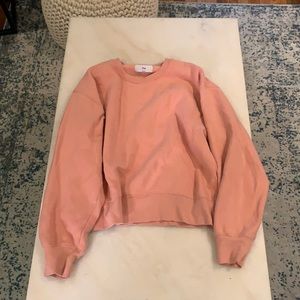 TNA Cozy Fleece Boyfriend Crew Sweatshirt